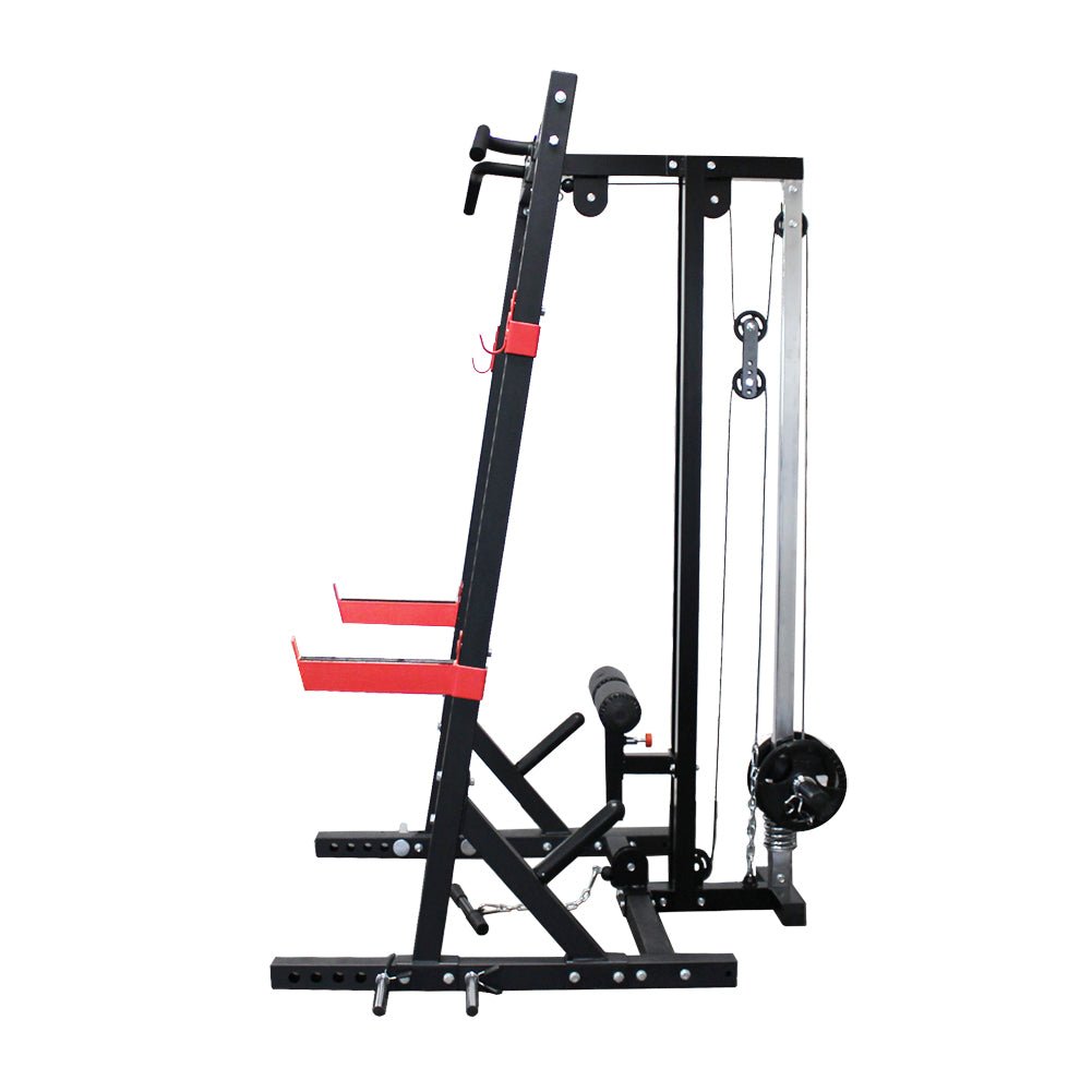 AmStaff TP007 Half Rack System with Lat/Pull Down Attachment